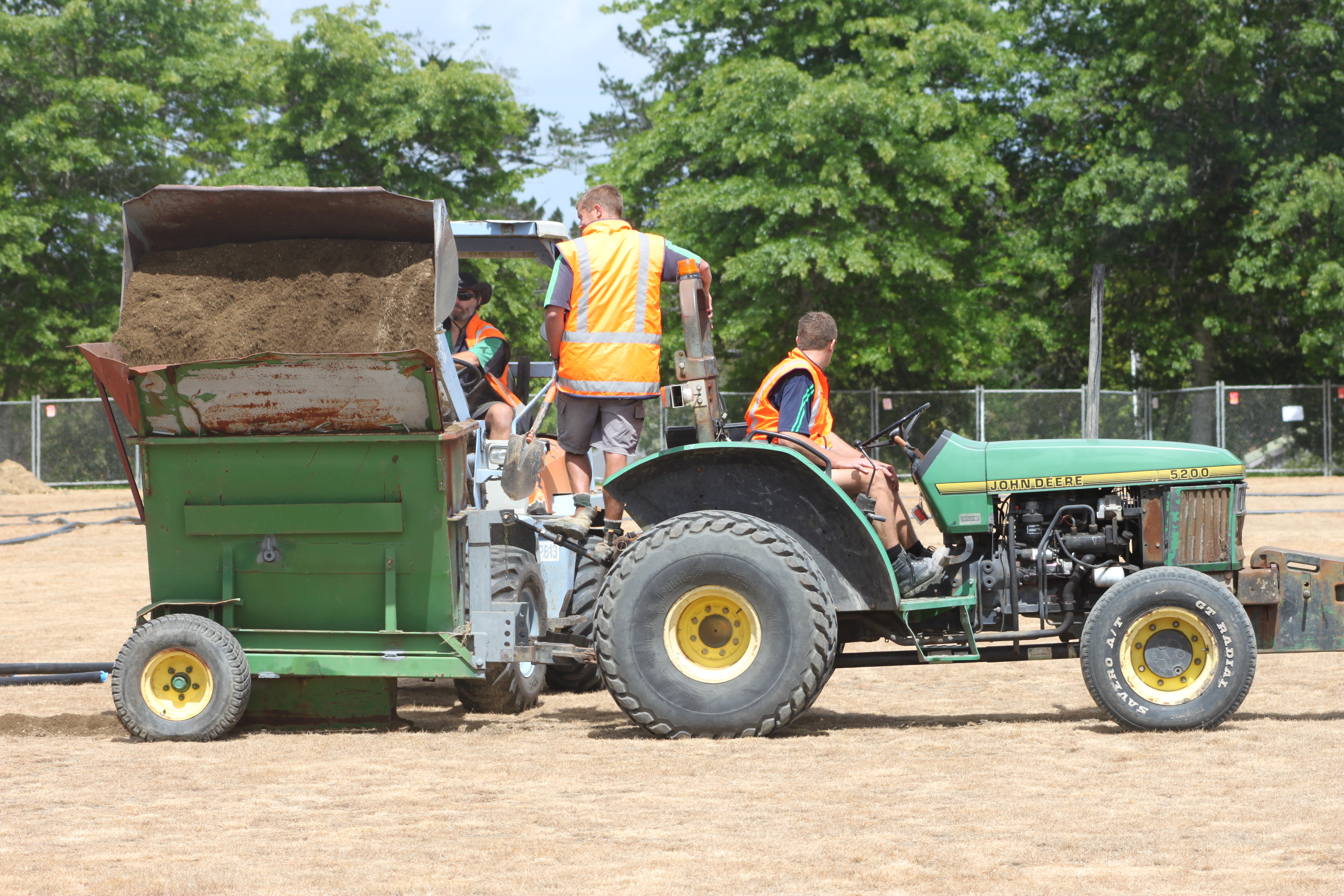 Wainoni irri trench backfilling